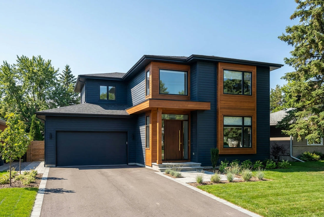 Finished modern Canadian home exterior representing how to find and vet a licensed contractor