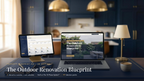 The Outdoor Renovation Blueprint — complete outdoor renovation planning system for UK homeowners, shown on laptop, tablet and phone