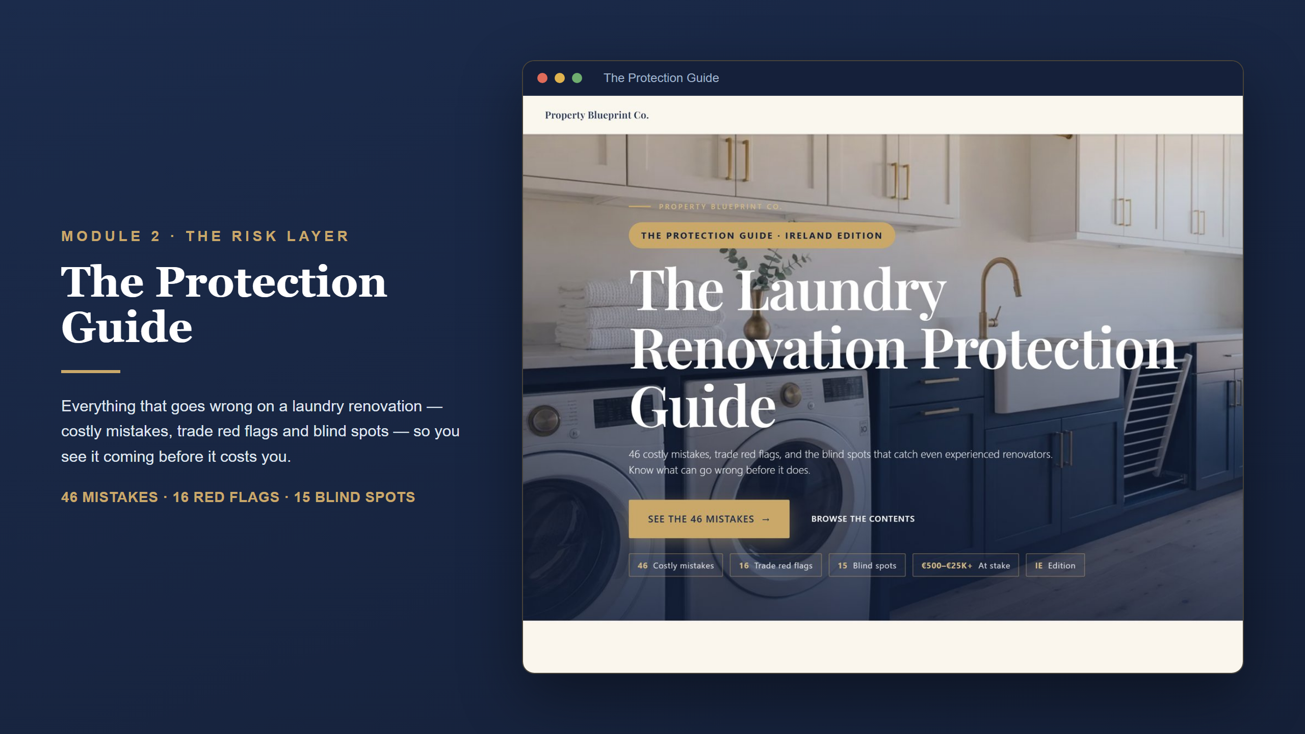 Irish laundry renovation planning — The Protection Guide (Module 2): 46 costly mistakes, 16 trade red flags and blind spots