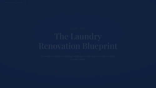 See how the Laundry Renovation Blueprint works — interactive demo of the four modules and included cost calculator, Australian Edition.